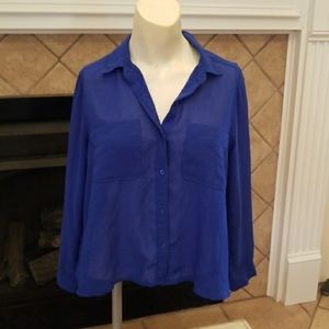 Hollister royal blue button up!